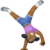 🤸🏾‍♀️ woman cartwheeling: medium-dark skin tone display on Facebook